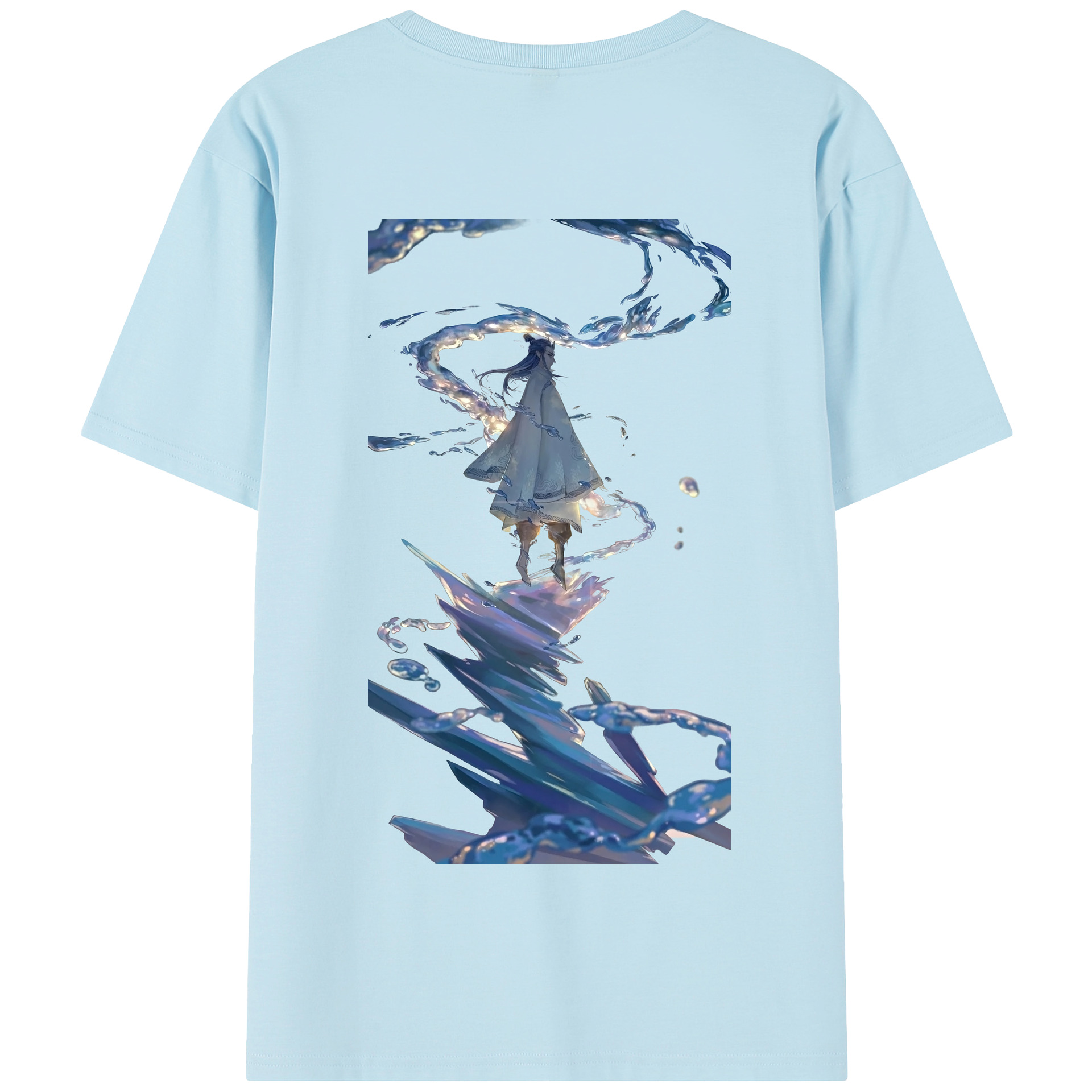 （画像用） Ne Zha 2 ナタ 魔童の大暴れ 綿100％半袖Tシャツ（背面プリント）